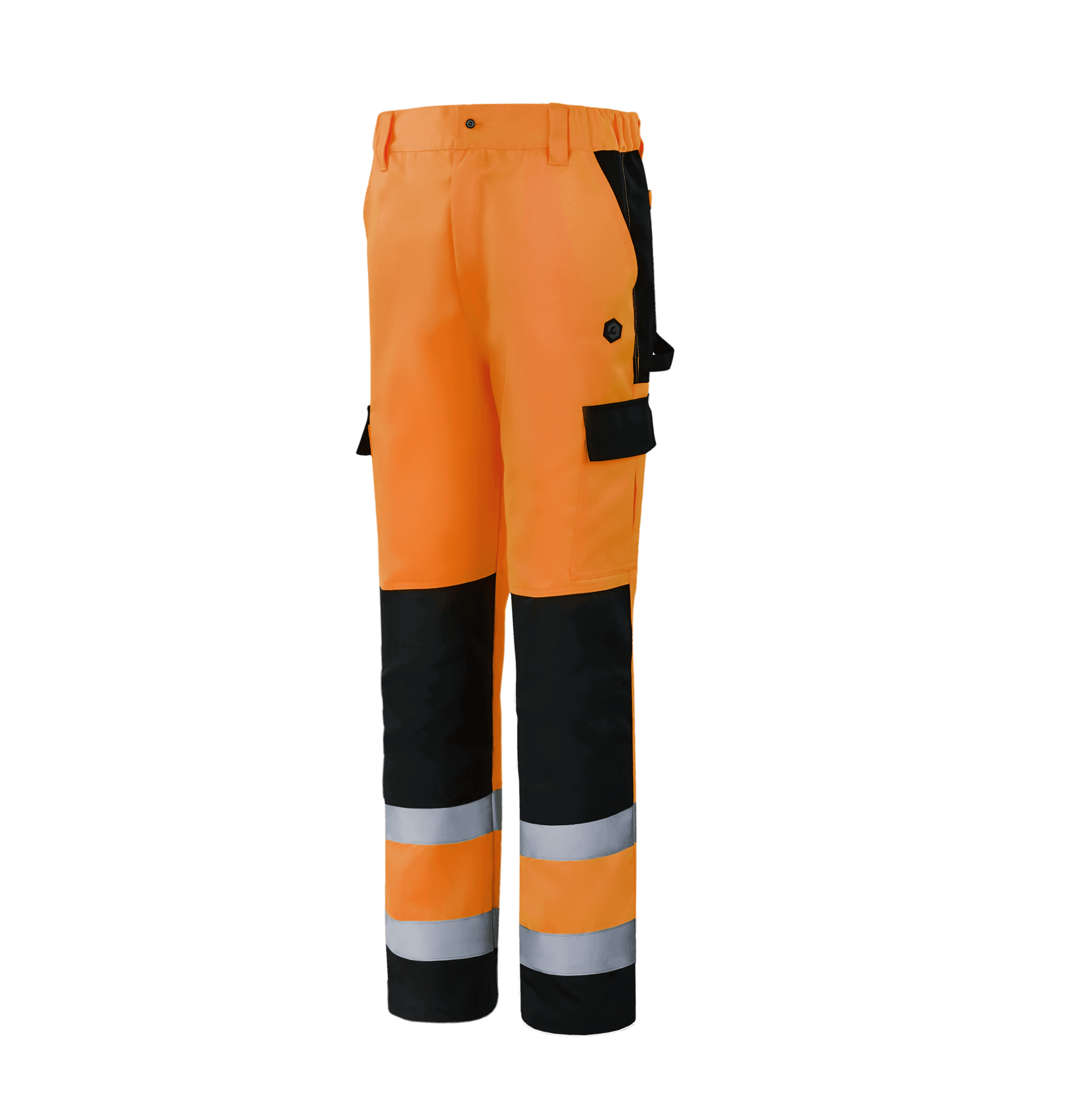 WP104 HIGHLAND hi-vis orange pant, knee storage pockets and high-visibility design